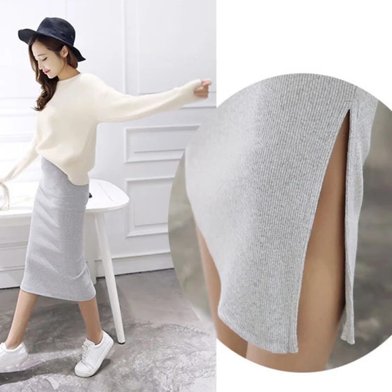 Юбка с разрезом на бедрах для весны осени и зимы 2020 юбка Женская облегающая