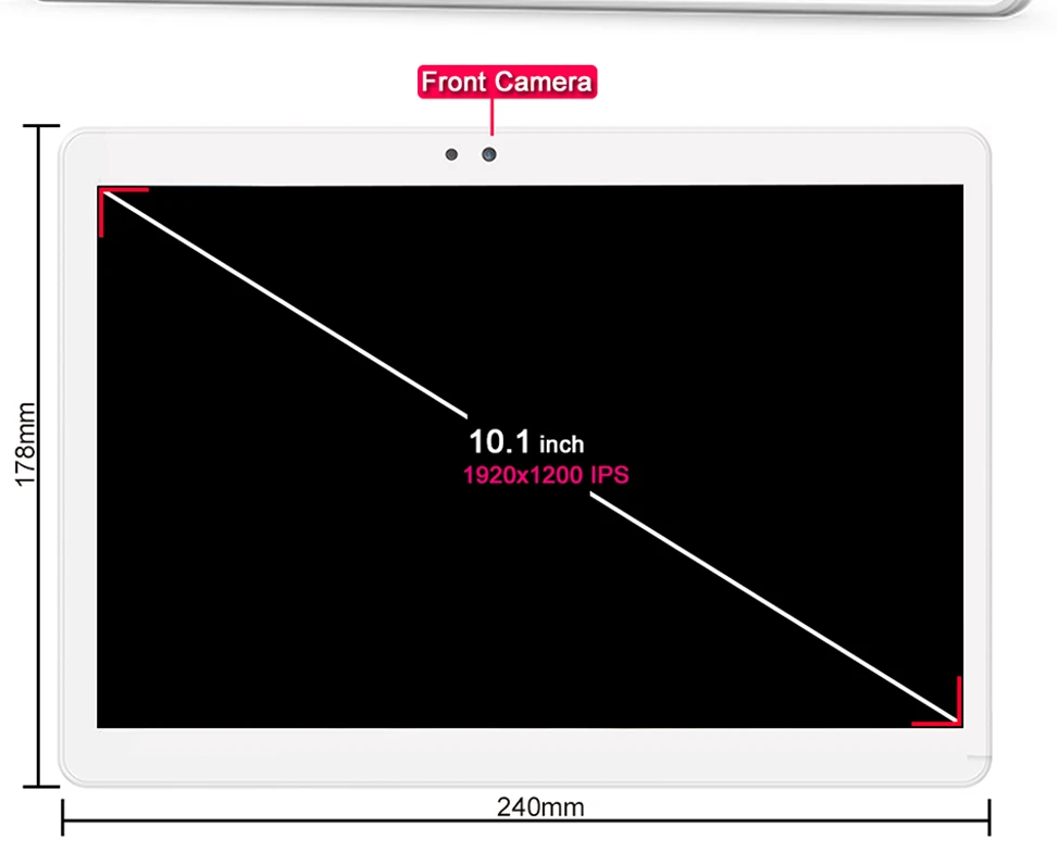 Ультра тонкий дизайн, 10 дюймов, 3G, 4G, Lte, планшетный ПК, 10 ядер, 4 Гб ram, 64 ГБ rom, две sim-карты, Android 7,0, ips, планшетный ПК 10
