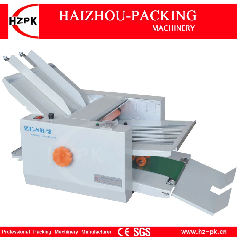 HZPK Tabletop Paper Folding Machine Fold Plate Folder Stacking Machine