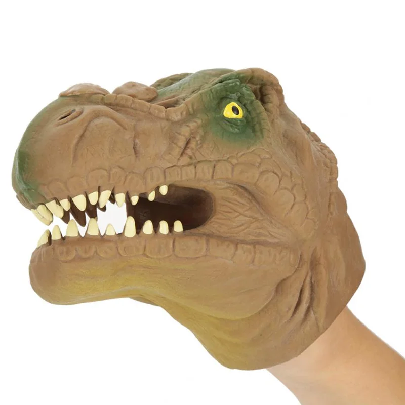 Умный аналоговый 3D Динозавр ручная кукла мягкие резиновые динозавра Юрского периода тираннозавр динозавр ручная кукольная Игрушка реквизит