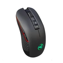 USB Беспроводная оптическая перезаряжаемая мышь 3600 точек/дюйм Регулируемая красочная игровая мышь с 7D подсветкой для ПК компьютера ноутбука дома