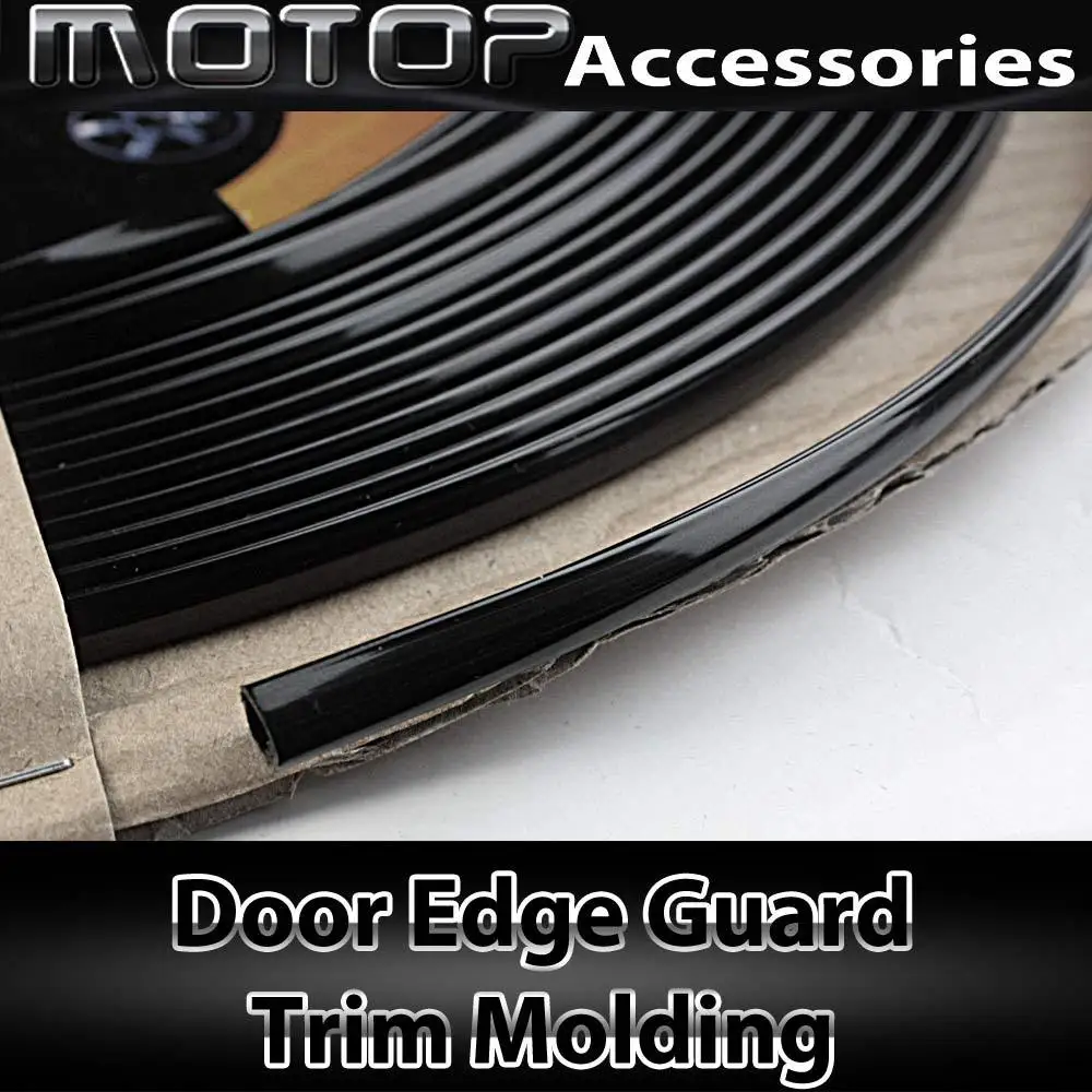 1100cm 11M Chrome Black Door Edge Guard U Style Trim Moulding Molding DIY Protection Strip