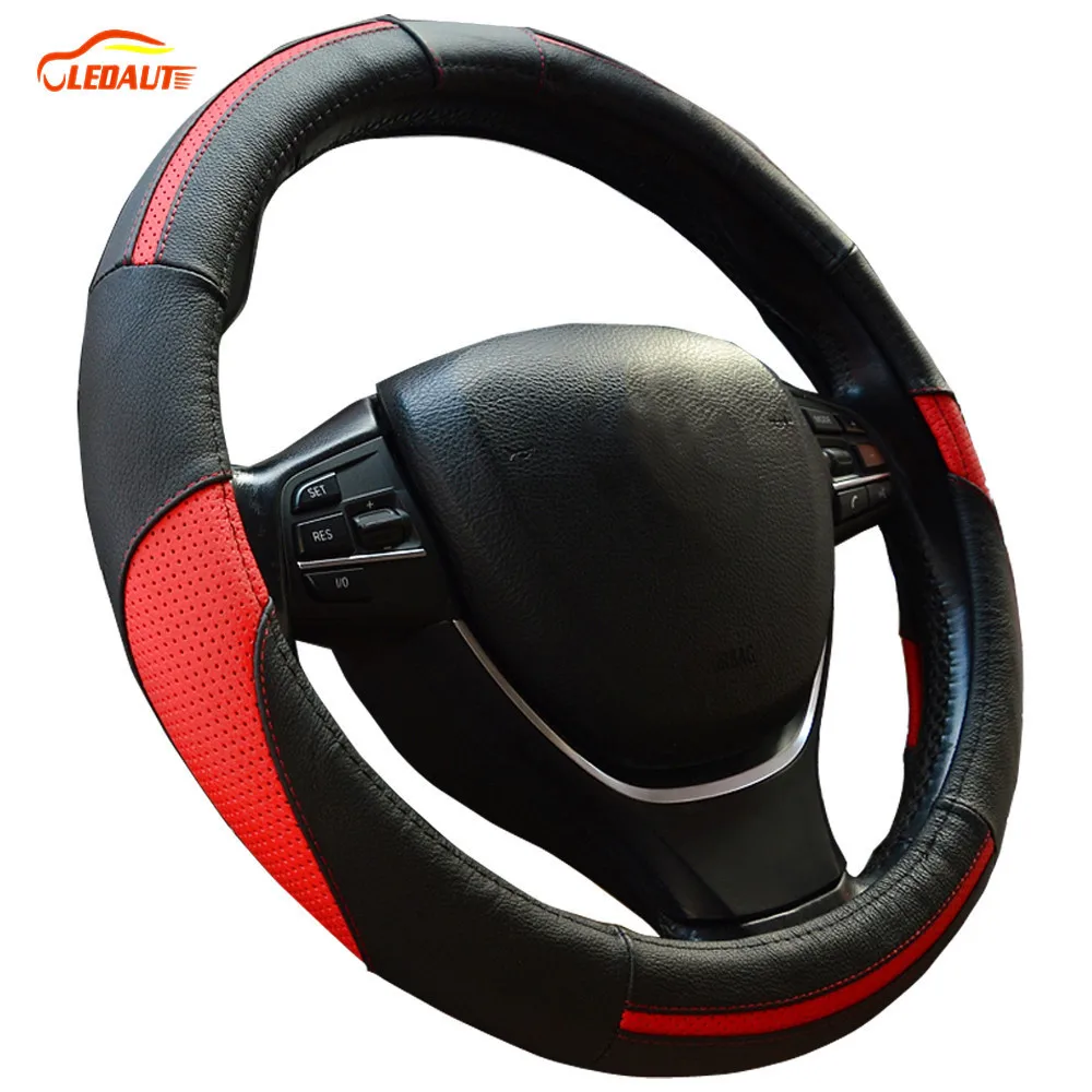 Buy LEDAUT Leather Steering Wheel Covers For Fiat 500