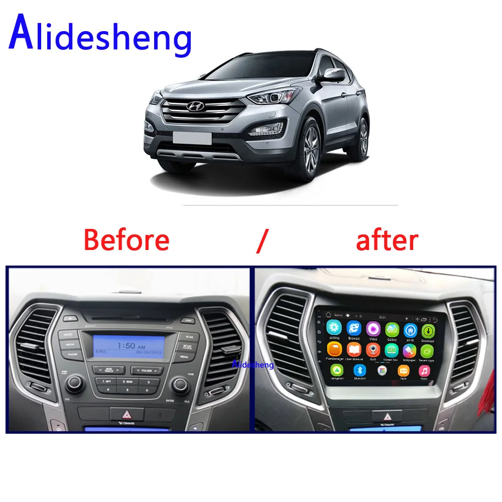 2din 2.5D Android 8,1 автомобильный DVD мультимедийный плеер для hyundai IX45 Santa fe 2013 автомобильный Радио gps навигация