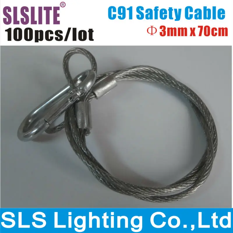 100PCS/LOT lighting safety cable steel safety cable Stage Safety Cable