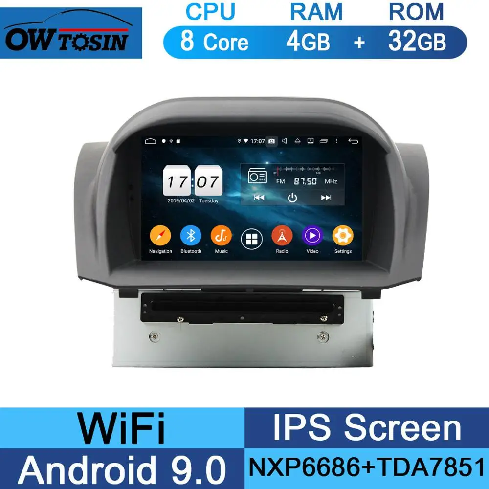 " ips 8 ядерный 4 Гб ram+ 64 Гб rom Android 9,0 автомобильный DVD радио gps для Ford Focus 2012 2013 DSP CarPlay Parrot BT - Color: 32G