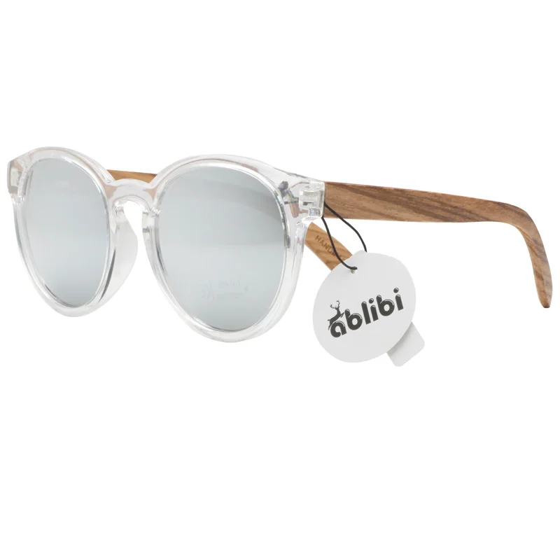 Ablibi ретро круглые поляризационные деревянные солнцезащитные очки для женщин с защитой от ультрафиолета, HD линзы, деревянные солнцезащитные очки для мужчин в коробке