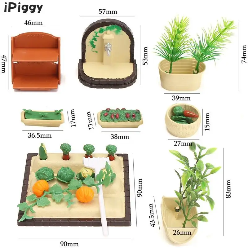 Миниатюры Садоводство Овощной цветы Еда Мебель Наборы для ухода за кожей детей Рождественский подарок для кукольного дома Интимные аксессуары Игрушечные лошадки Пластик Craft