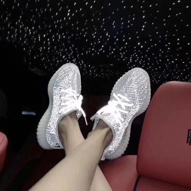 

Ins Fashion Women Shoes Big Size Casual Style Stars Bling Bling Flats Women Knitting Lace Up Low Top Advanced Sense Women Shoes