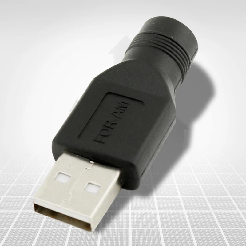 1 шт. USB мужчина к 5,5 мм X 2,1 мм Женский DC Мощность преобразователь, зарядное устройство, адаптер Коннектор