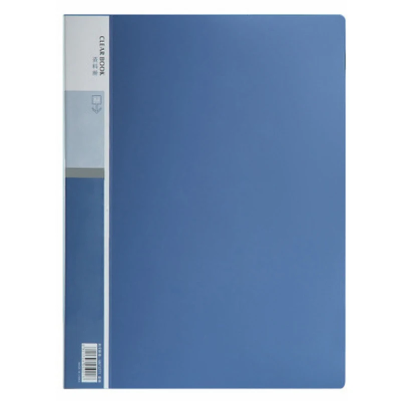 

Blue Plastic Cover A4 Clear Book File with 20 Clear Pockets