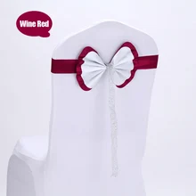 100 шт./лот красный/фиолетовый/синий высокого качества PU Председатель Группы с алмазным поясом для Свадебная вечеринка Банкетный председатель конференции вернуться Декор