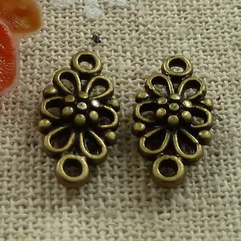 

360 pieces bronze plated flower connectors 16x9mm #1481