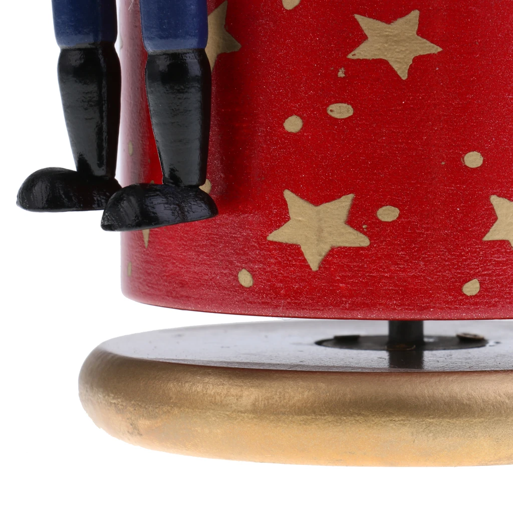 20cm Classic Hand Painted Wooden Nutcracker Toy 4 Soldier Musical Box Home Christmas Decor Display Ornaments Kids Gift