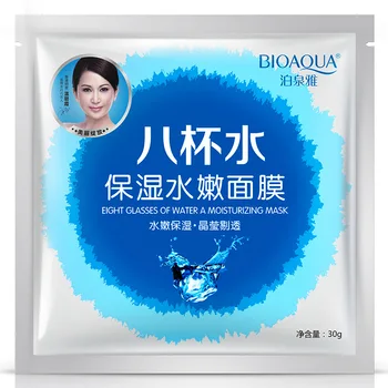 

1pcs BIOAQUA Eight Glasses of Water Moisturizing Mask Anti-aging astringe pores Face Mask Hydrating Faical Mask Face Care 30g