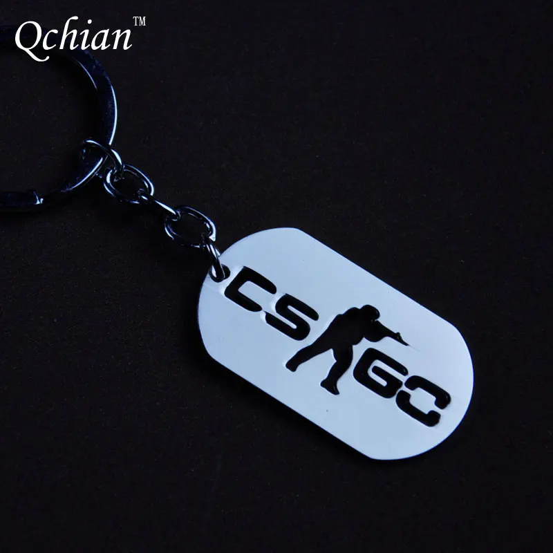 

1Pcs Game CSGO Key Chains Stainless Steel Keychain Counter Strike CS GO Keychain Keyring Porte Clef Chaveiro Carro