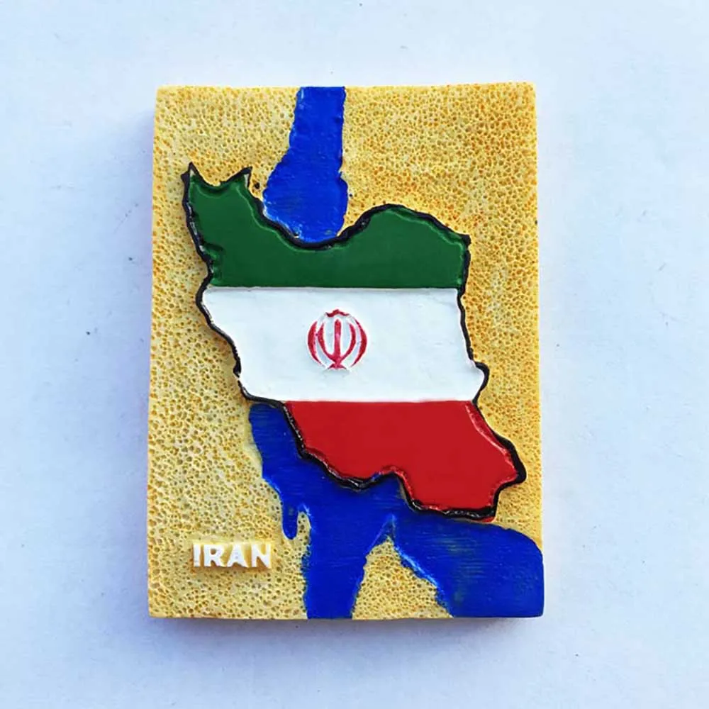 

Lychee Life Iran Persian Gulf Caspian Flag Refrigerator Magnetic Sticker Creative Fridge Magnet Modern Home Kitchen Decoration