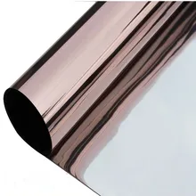 40*700cm Brown Silver One Way Solar Mirror Window Film Tint Glass Stickers Reflective Privacy Home Decorative Film For Building film tint solar gold silver mirror effect for window building vlt 15% 1 52mx30m 5ftx100ft
