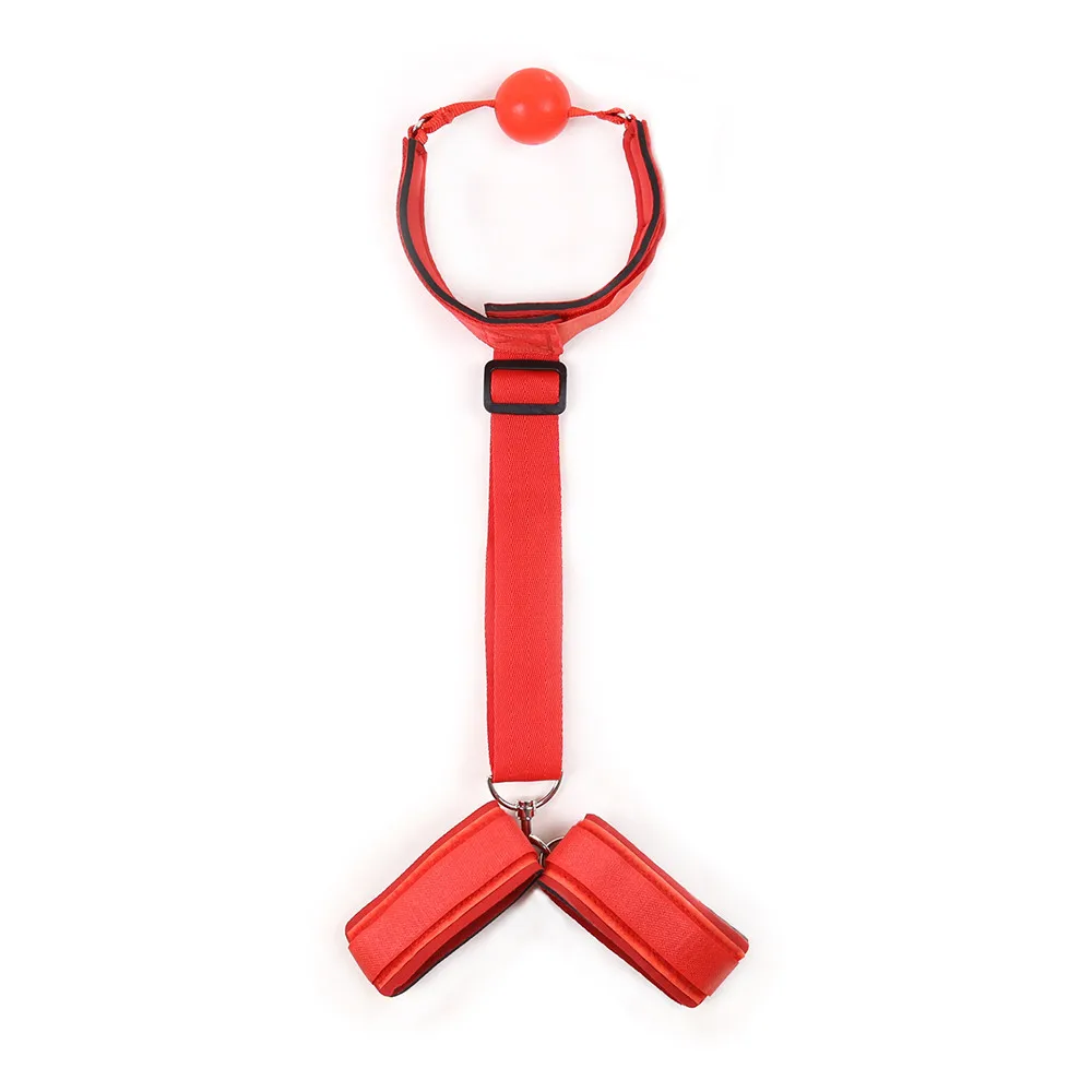 Mouth Stuffed Ball Gag Adult Game Flirting Toy Neck /& Handcuff Toy Adult Toys US