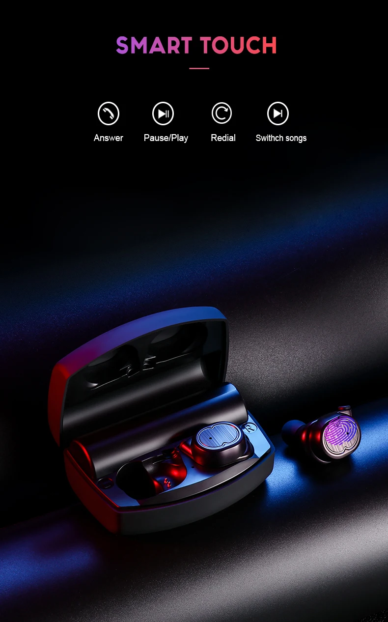 Arlado TWS 8 plus, беспроводные наушники с Bluetooth 5,0, водонепроницаемые спортивные наушники, шумоподавление, стерео гарнитура для телефонов, ПК