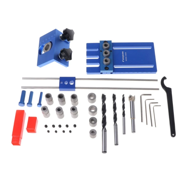 

DIY Woodworking Joinery High Precision Dowel Jigs Kit Drilling Guide 3 In 1 Kit Dls HOmeful