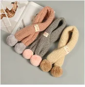 Модный детский вязаный шарф для мальчиков и девочек, детский зимний шарф, теплые шарфы, одноцветный шерстяной шарф, 9 цветов