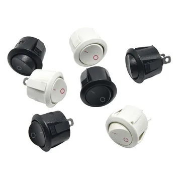 

Lamp Rocker Switch ON/OFF Round Push Button Switch CE Lighting DIY Table Lamp Bedsides Light Wall Power Switch 12PCS