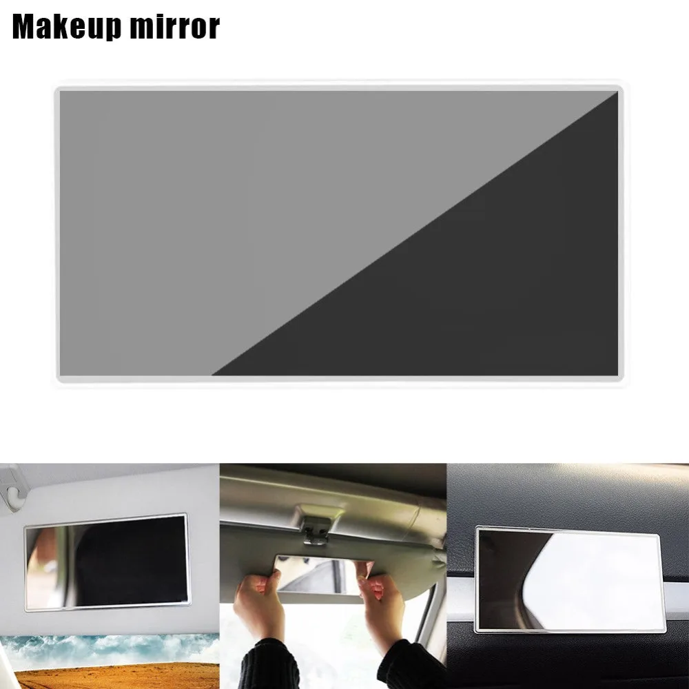 Stainless Steel Car Makeup Mirrors Cosmetic Mirror Sun Shading Visor