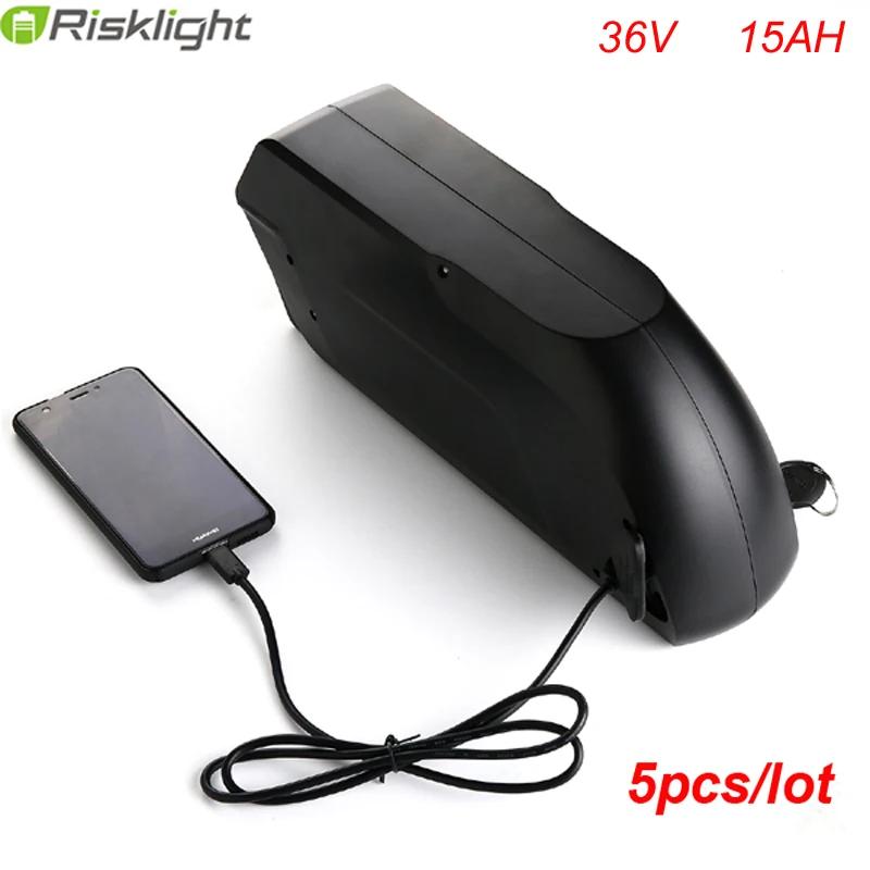 

5pcs/lot Frame style electric bike battery 36v 15ah li-ion battery pack for ebike 36v 500w motor