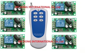 

DC12V 1CH RF rocker switch livolo switch system smart house radio switch 315/433mhz rf lifting 6* Receiver & 1*Transmitters