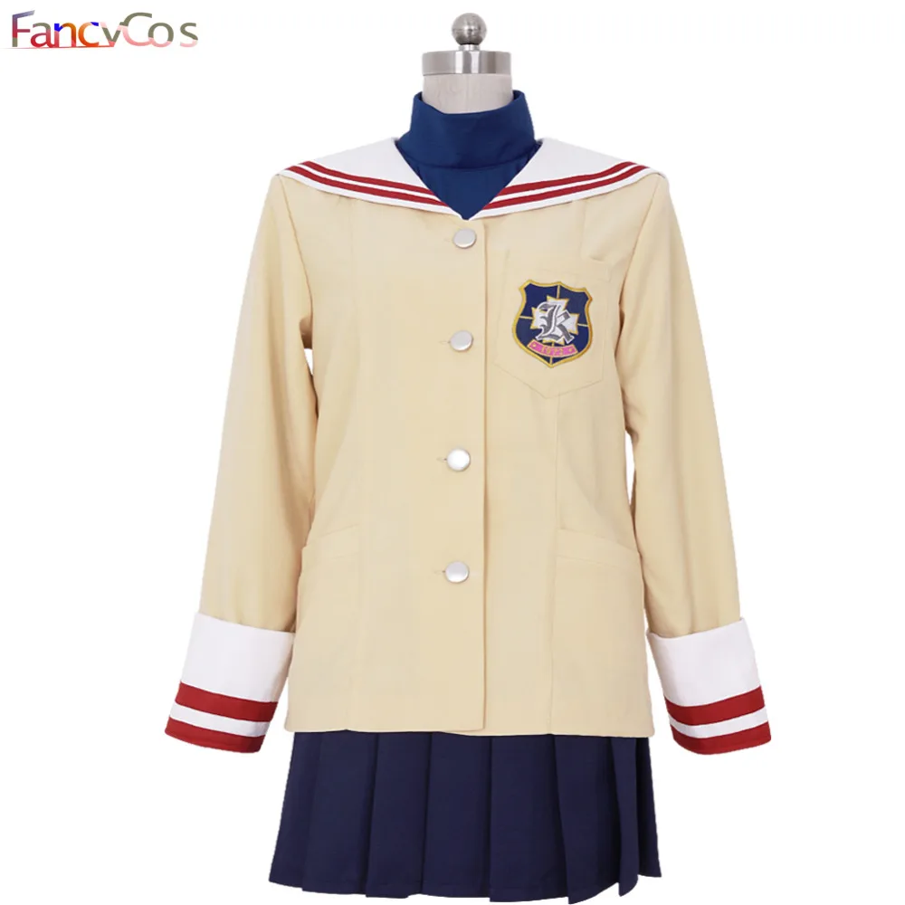 Dia das bruxas CLANNAD Tomoyo Kotomi Fuko Nagisa Kyou Uniforme Vestido Cosplay Anime Filme de Alta Qualidade Custom Made