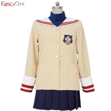 Dia das bruxas CLANNAD Tomoyo Kotomi Fuko Nagisa Kyou Uniforme Vestido Cosplay Anime Filme de Alta Qualidade Custom Made