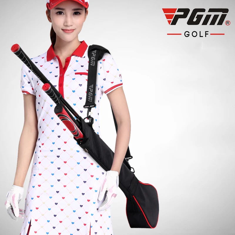 Pgm الغولف حقيبة الرجال ارتداء مقاومة عالية الجودة للماء النايلون السوبر ضوء طوي بولو بندقية حقيبة يمكن عقد ثلاثة حقيبة الجولف بندقية