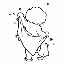 Lovely Baby Shower Wall Sticker Decals Vinyl Removable Bathroom Decor DIY Bathroom Sticker Wall Decals