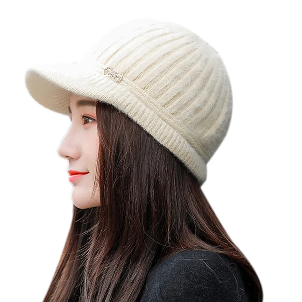 

Hot Sale Women Cap Warm Solid Knit Hat Cold Beret High Quality Slouch Ski Cap Braided Hats Cap Bonnet Femme Fits Girls Nove19