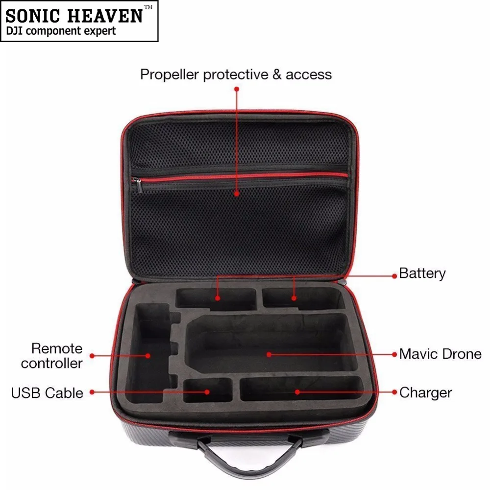 

PU EVA Liner Waterproof Shoulder Bag Case Protector EVA Internal Waterproof for DJI Mavic Pro Quadcopter FPV Drone Accessories