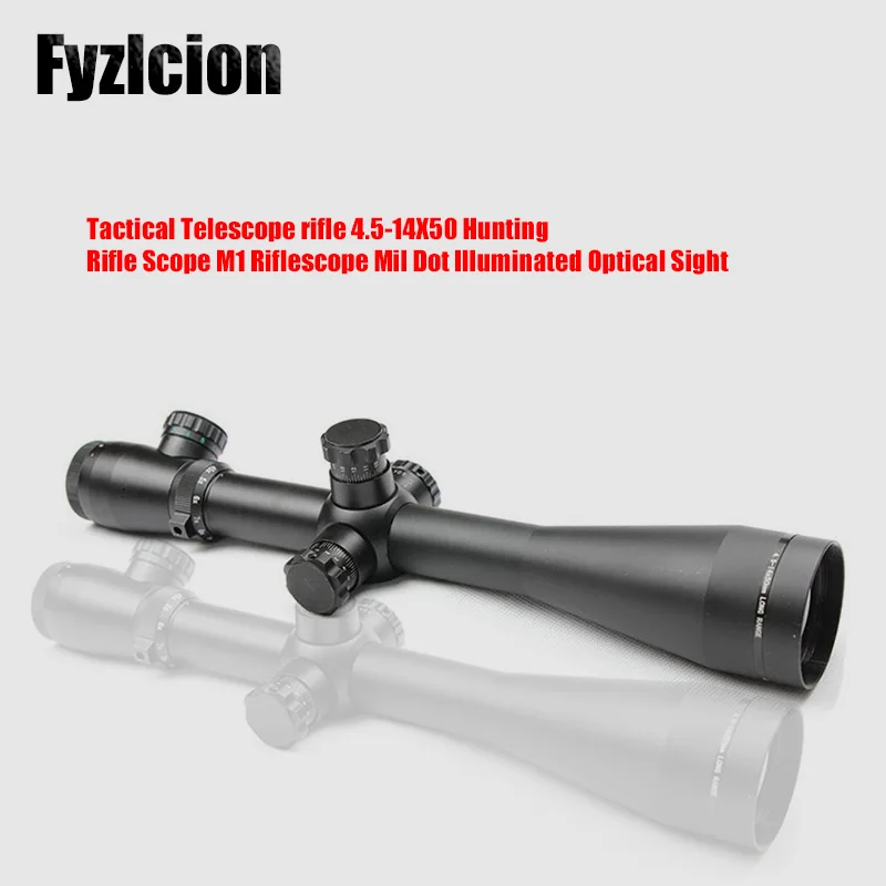 

New Tactical Telescope rifle 4.5-14X50 Hunting Rifle Scope M1 Riflescope Mil Dot Illuminated Optical Sight air guns China