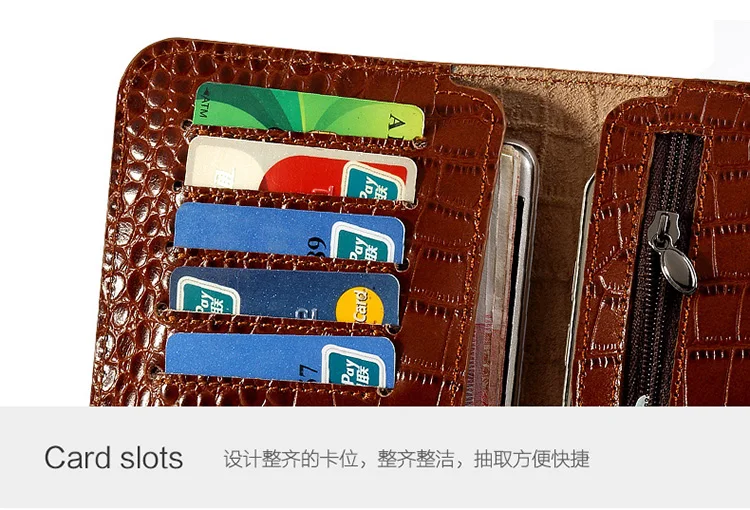 Wangcangli чехол для телефона для samsung Galaxy S7 S8 S9 плюс Чехол для карт и узором «крокодиловая кожа» двойной телефон сумки для Note 8 J3 J5 J7 Чехол-бумажник