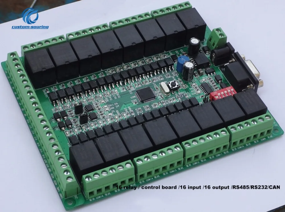 1PC Relay Control Board with 16 Input 16 Output support RS485 RS232 CAN ...