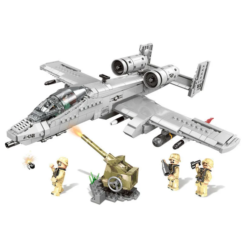 

Xb06022 City Military Assembling Small Grain Building Block Children Star Fort A10 Fighter
