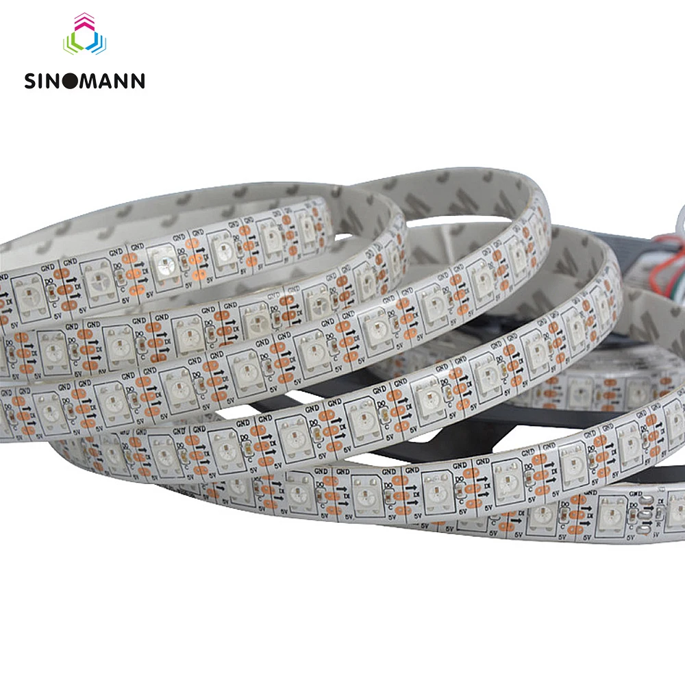 1 м/4 м/5 м WS2812B 30/60/74/96/100/144 пикселей/светодиодов/м Smart LED пикселей полосы черный/белый