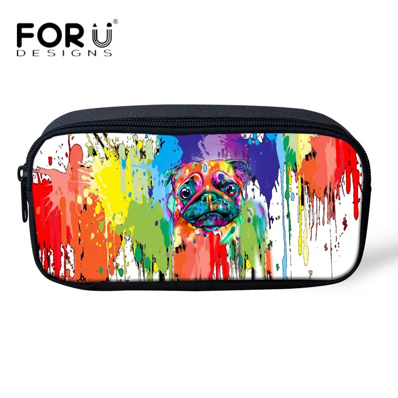 CC3332K FORUDESIGNS/ красочные 3D Хаски мопса макияж сумки для обувь девочек студент мини ручка хранения школьные принадлежности канцелярские - Цвет: CC3332K