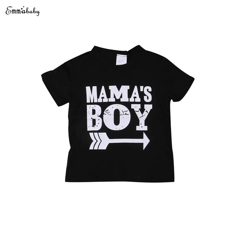 

2017 Newborn Baby Boy Active Casual Short Sleeve O-Neck Letter Shirt Tops Outfit Summer Sunsuit Kid Clothes 1-4Y