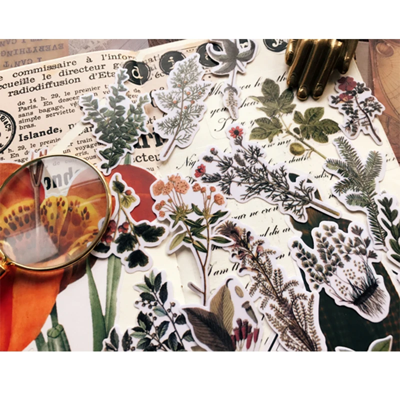 21 шт винтажные наклейки "растения" цветы и растения Скрапбукинг альбом Happy planner конверт поделки декоративные наклейки на Материал