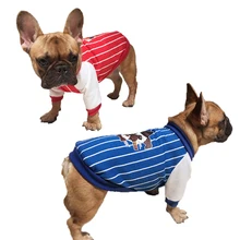 Fat Dog Clothes For Pug French Bulldog Dog Clothes Winter Vest Stripes Dog Sweater Spring Autumn Hoodie Coat Puppy Apparel Warm