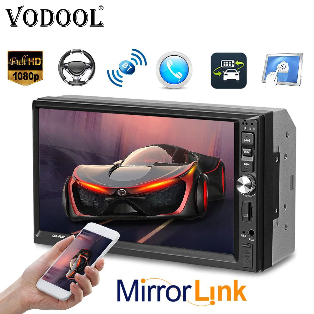VODOOL 2 Din Car Radio 7 Touch Screen HD Autoradio Multimedia Player Auto Audio Car Stereo