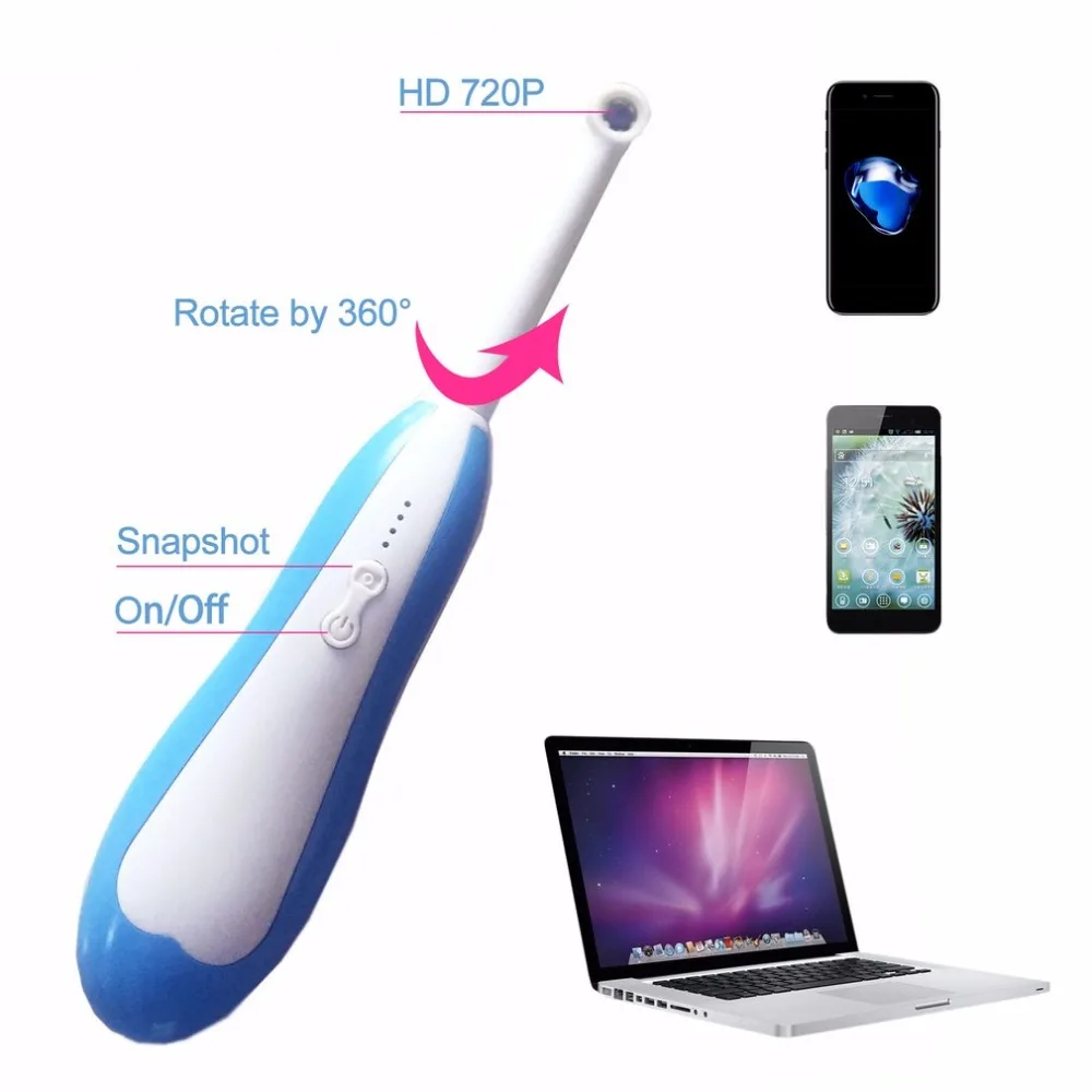

Oral Dental USB Intraoral Camera Endoscope Borescope WiFi HD Led Lights Monitoring Inspection for Dentist Video Teeth Whitening