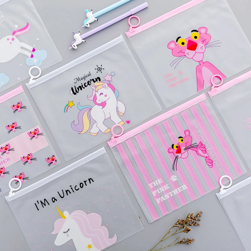 Big capacity Unicorn pencil case Cute PVC Pink leopard Cactus pen bag Stationery pouch gift school supplies canetas Zakka Big capacity Unicorn pencil case Cute PVC Pink leopard Cactus pen bag Stationery pouch gift school supplies canetas Zakka