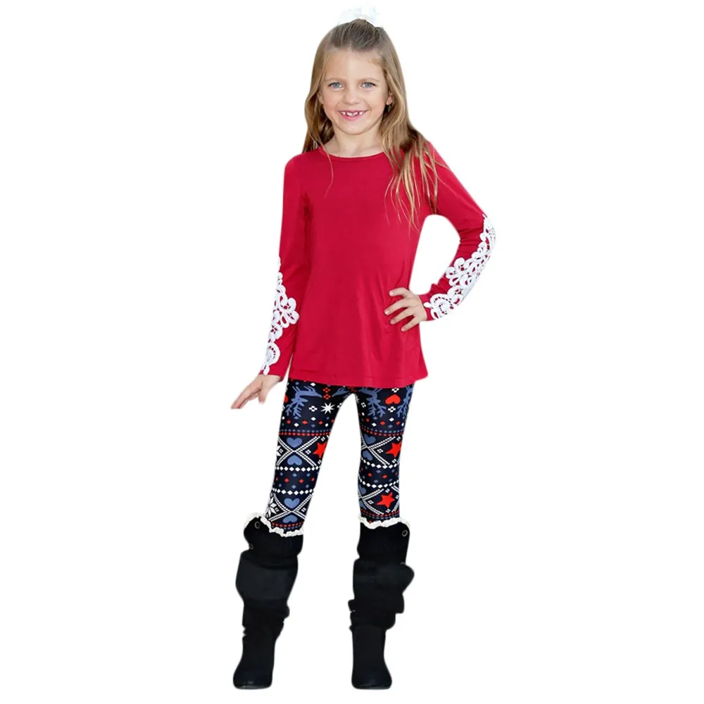 

18M-9Y Christmas Mommy Me Children Girls Star Deer Print Family Pants Leggings Clothes Drop Shipping