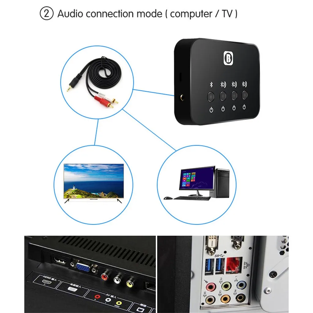 VOBERRY Bluetooth приемник адаптер аудио шарер от одного до трех стерео музыкальный приемник шарер Bluetooth аудио адаптер